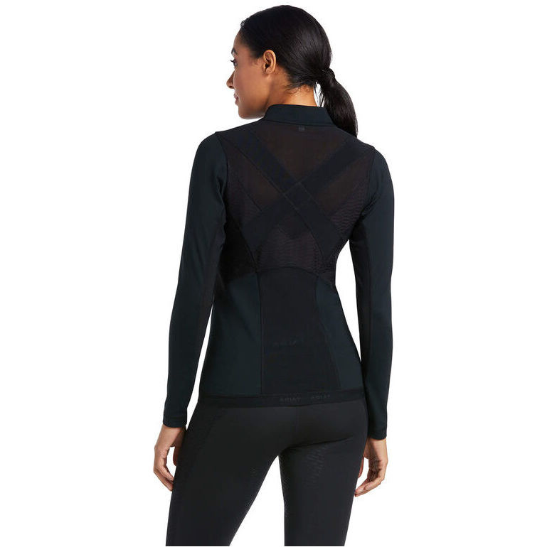 Ariat Womens Ascent 1/4 Zip Long Sleeve Baselayer 10039197 - Black